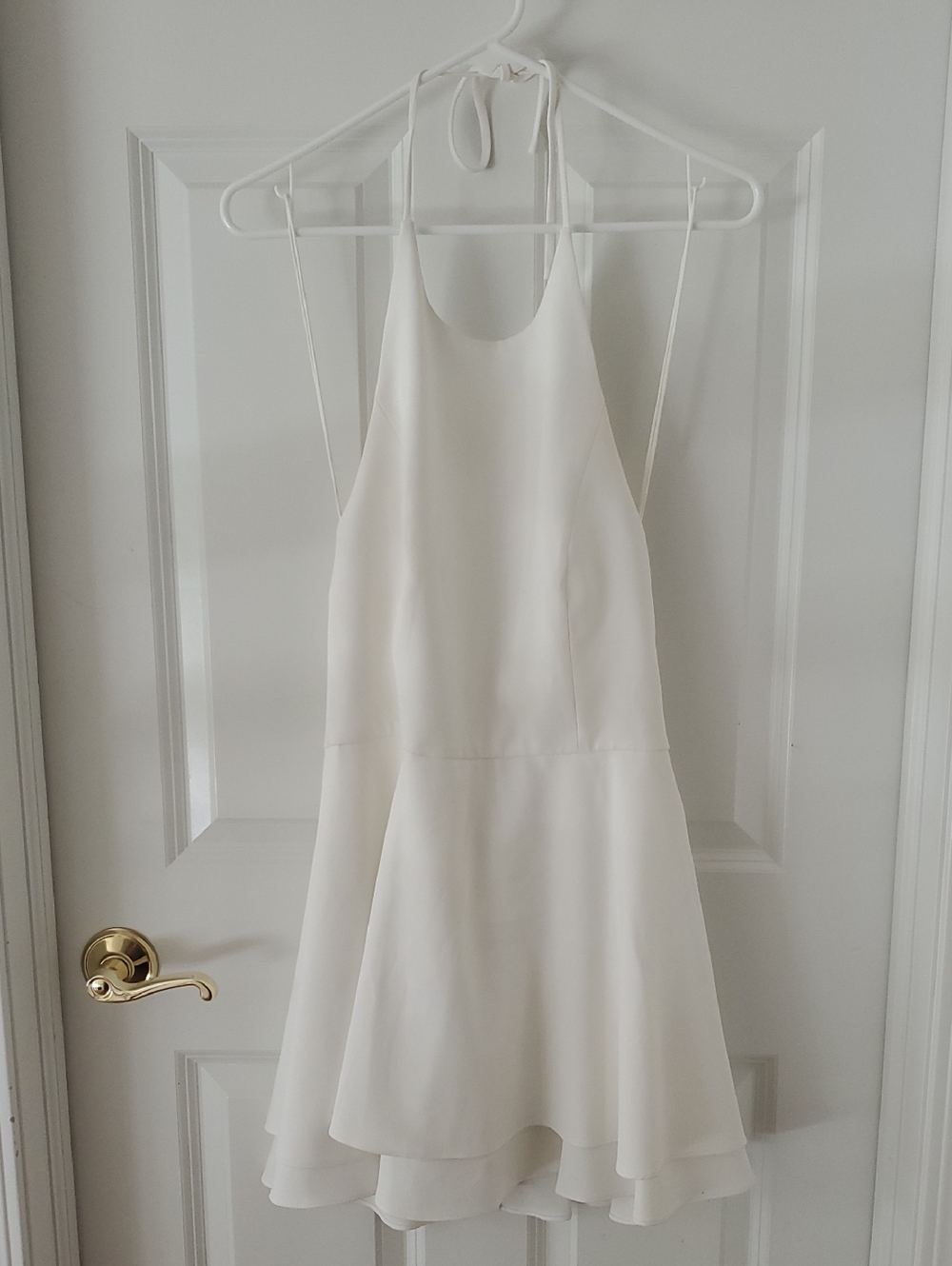 Alice + Olivia Sicily White Halter Neck Romper Size 10